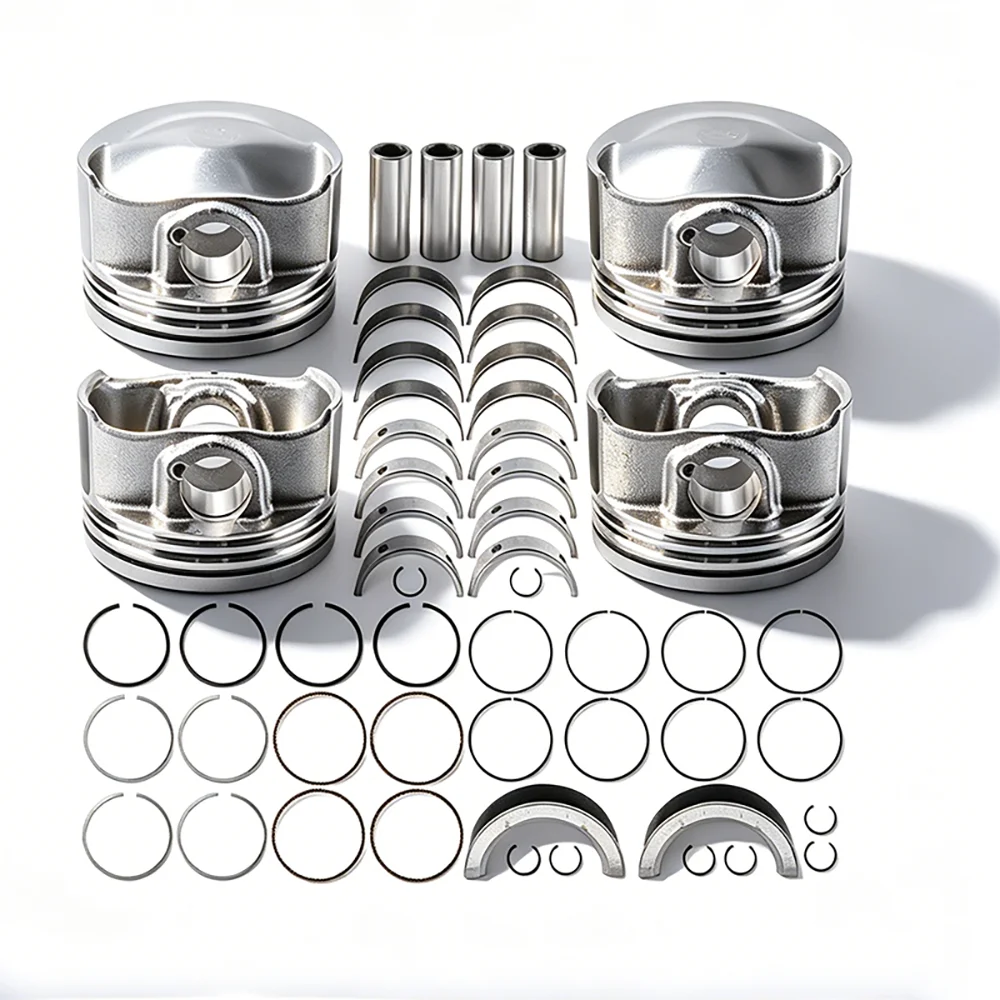 Engine Piston Kit with Rings Pins & Bearings 90542531 55568531 for 2011-2015 Buick Chevrolet Cruze Encore 1.4L