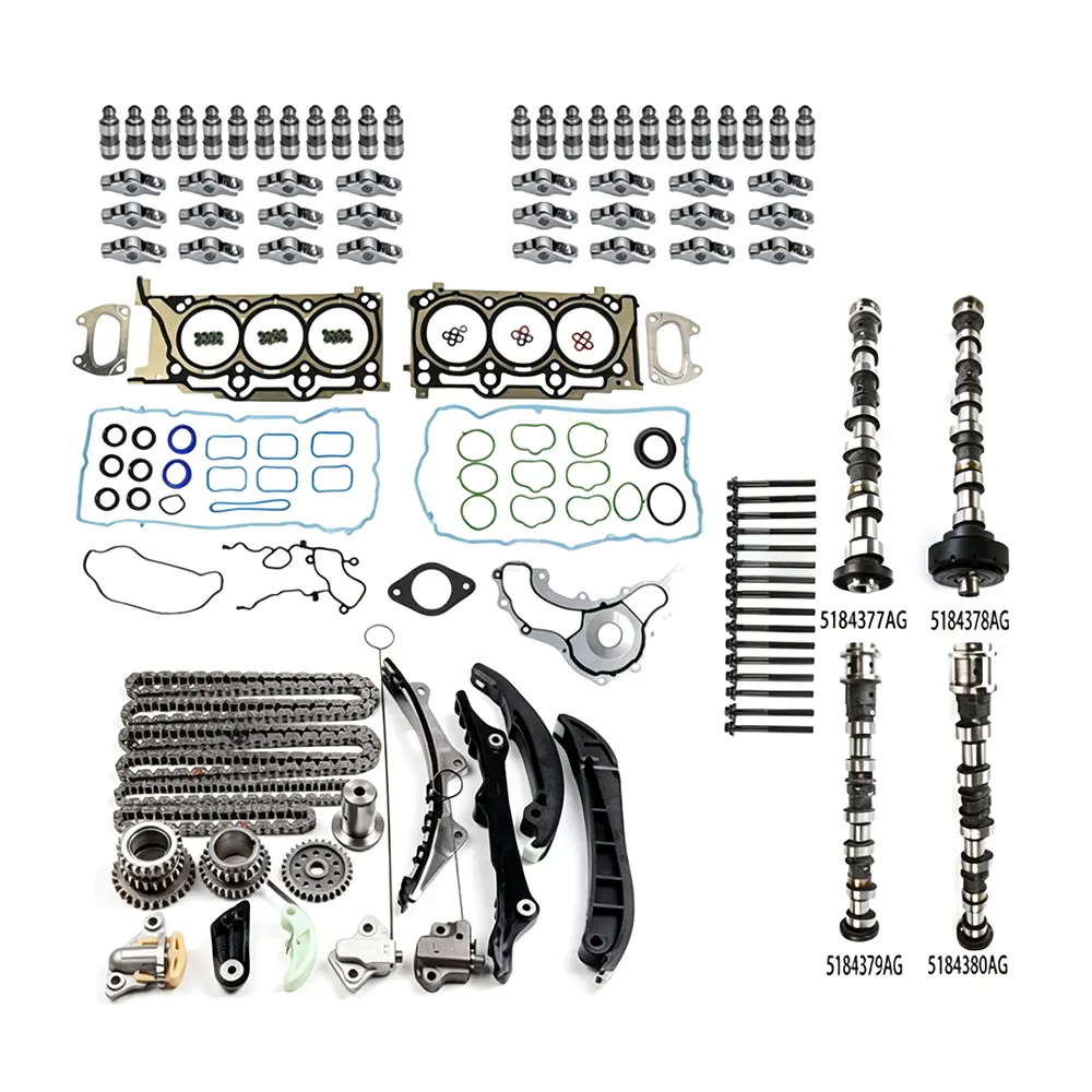 Engine Rebuild Kit with Timing Chain & Camshafts 5184377AG 5184378AG 5184379AG for Jeep 3.6L V6 Engine 2011-2016