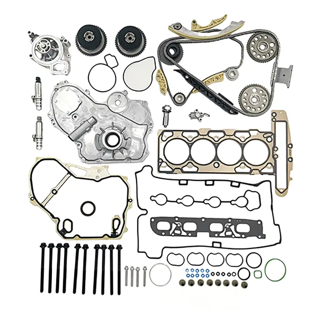 Timing Chain Kit with Oil Pump VVT Solenoids & Actuators HS26517PT 90537632 24424758 24461834 12608580 for GM Ecotec 2.0L 2.4L Engine